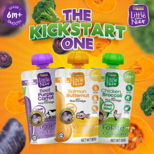 Little Nuur Ready To Eat Baby Food 6 Month The Kickstart One Beef Carrot Salmon Butternut Chicken Brokoli Bayi 6 Bulan