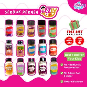 Baby Food Izzly Garlic Powder Ikan Bilis Kurma Mushroom Seasoning Serbuk Cheese Ayam Brokoli Baby Makanan Baby 6 Bulan
