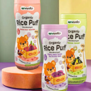 Natufoodies Baby Food Snack Kids Rice Puff Dragon Fruit Avocado Banana Strawberry Blueberry Mango Potato Orange Peach