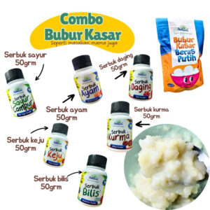 Adhwa Baby Food Beras Kasar Seasoning Cheese Porridge 8 Months Serbuk Perasa Ayam Bilis Daging Keju Bubur Bayi 8 Bulan